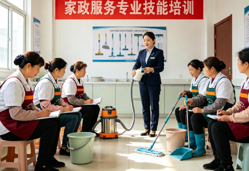 西安市未央区妇联家政服务中心家政人才培育星级评定培训现场实拍